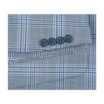 Mens Suit RENOIR English Plaid Window Pane Stretch Slim Fit Comfort 293-3 Blue image 7