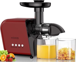 KOIOS Juicer, Masticating Slow Juicer Extractor with Reverse Function, Cold Pres - £96.52 GBP