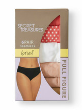 Secret Treasures Ladies Womens Printed Brief Panties 6 Pack Plus Size 4X/14 - £19.59 GBP