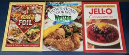 Favorite Brand Name Lot of 3 Hardcovers - Easy Foil Recipes, Jell-O, Pure Wesson - £7.95 GBP