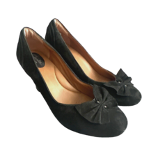 Clarks Artisan Black Suede Leather 3&quot; Heels Women Size 10 M 62314 Pumps Shoes - £15.69 GBP