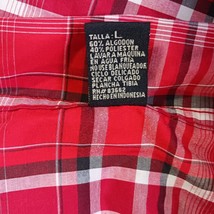 Kings Club Sportswear Men's Red/White Plaid Short Sleeve Button-Down Shirt Sz L image 15