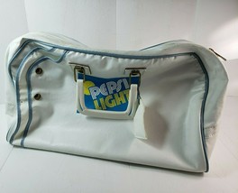 Vintage Pepsi Light Travel Bag Soft Shelled Vinyl Blue White NOS 1970s RARE - $98.99
