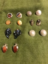 Clip-on Earrings Lot of 7 pairs Colorful, Unique, Vintage - £38.66 GBP