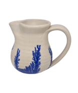 Vintage Hand Thrown Blue Tobacco Tree Design Signed Dated 4&quot; Pottery Pit... - $13.54 CAD