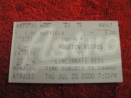 Houston Astros Vs. Cincinnati Reds 7/20/2000 Enron Field Ticket Stub - £1.95 GBP