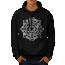 Wellcoda Grey Mandala Meditation Mens Hoodie - £27.29 GBP+