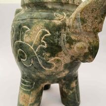 OOAK Vintage or Earlier Hand Carved Hard Stone Ritual Vessel Beasts and ... - $589.60