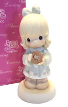 Precious Moments CENT WITH LOVE Figure 4001667 Girl Penny Retired 6&quot; Tall 2004 - £11.95 GBP