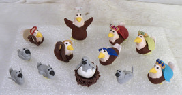 #2816 Bald Eagle Miniature Nativity - Handmade Polymer Clay - 12 pieces - $65.00