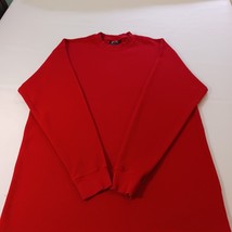 Access Men's Red Cotton Blend Long Sleeve Waffle Knitted Thermal Sweatshirt XL image 8