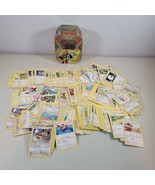 Pokemon Card Lot of 312 Pokemon CCG Cards Yellow In Tin - £27.22 GBP