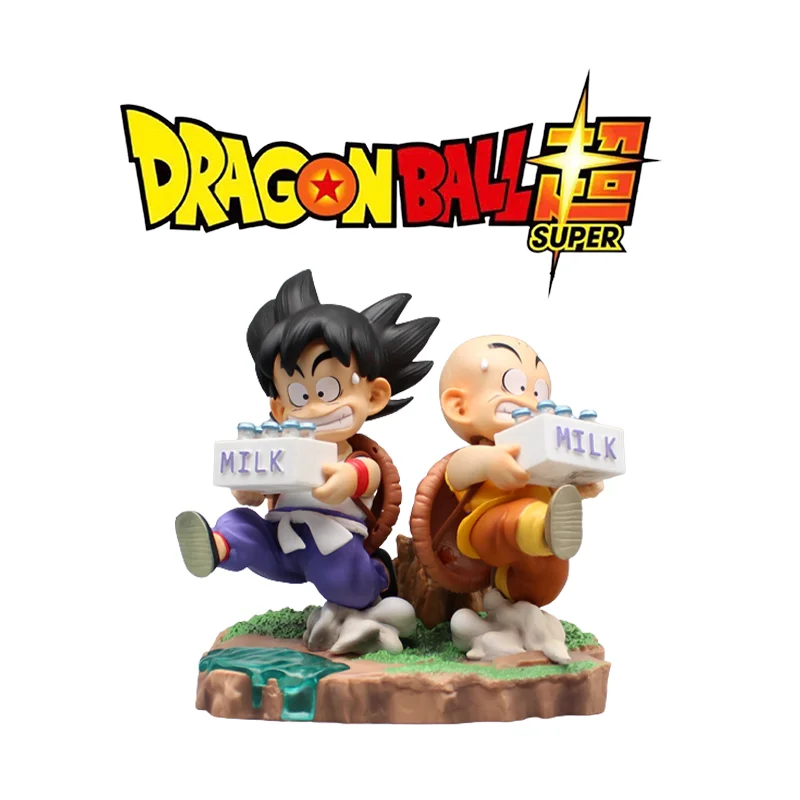 Dragon Ball Z Anime Figures Gk Milk Delivery Son Goku Krillin 15.5cm Pvc Action - £43.50 GBP+