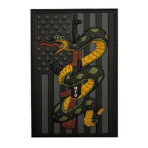 D.T.O.M Usa Flag Snake AK-47 Hook Patch(3D-PVC Rubber-MTB9) - $9.99