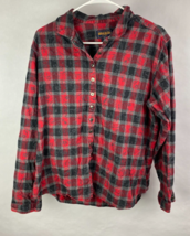 Woolrich Vintage Womens XL Button Up Shirt Buffalo Plaid Red/Black/Gray + Floral - £20.04 GBP