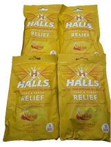 4PK- Halls Relief Honey Lemon Cough Drops 140 Count Total - $14.73