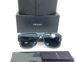 PRADA Sunglasses SPR 22Y 19O-70B Clear Gray Blue Frames Gray Lenses - £191.91 GBP