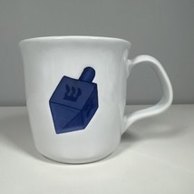 Williams Sonoma Hanukkah Dreidel Coffee Mug 15 oz Embossed Ceramic - £7.90 GBP