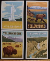 36.25&quot; X 43&quot; Panel Yellowstone National Park USA Travel Cotton Fabric D472.39 - $16.06