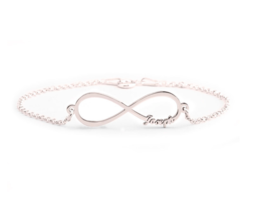 Rose Gold Plating Personalized Infinity Name Bracelet - £112.85 GBP