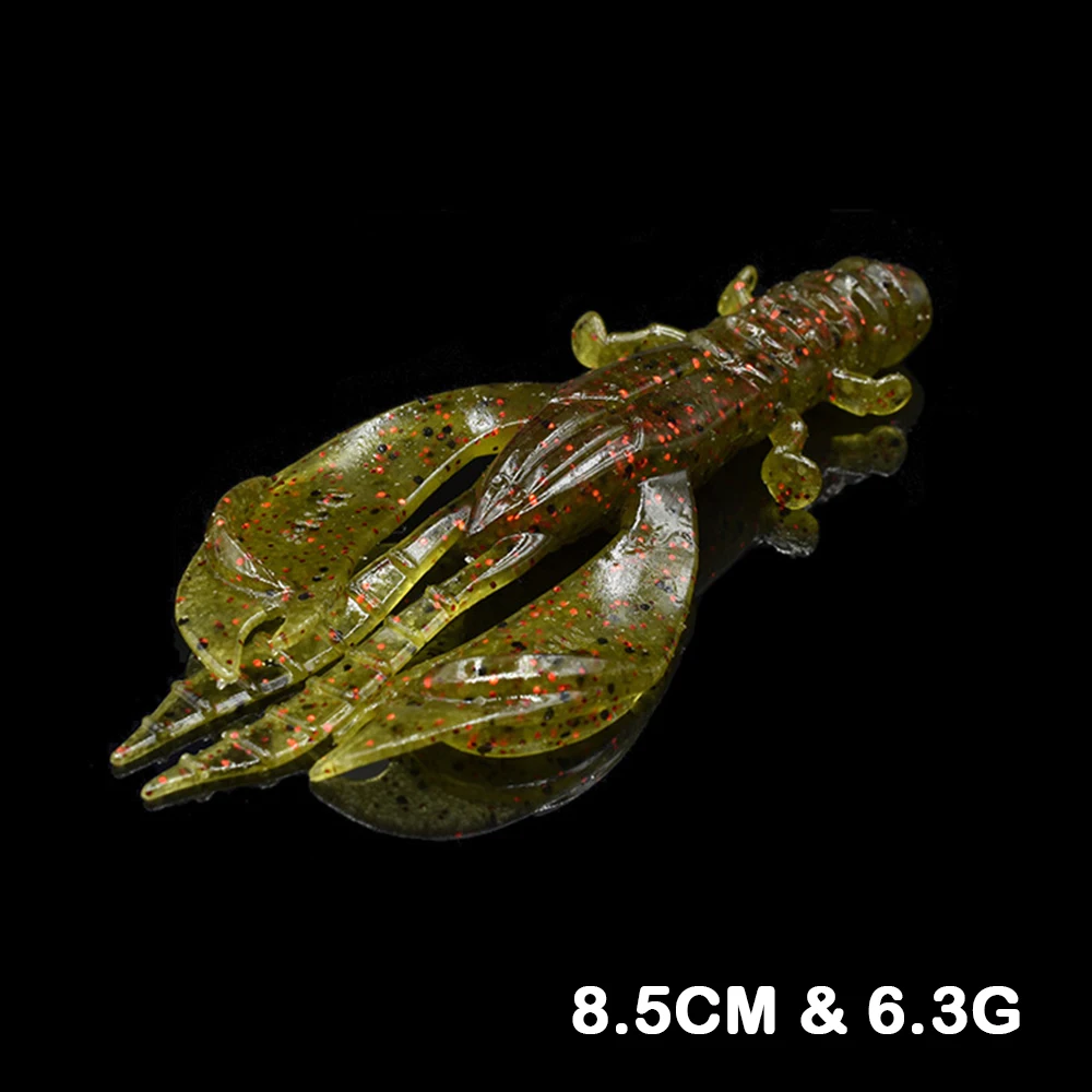 4pcs 8.0cm Soft Lures Shrimp Silicone Crankbait Fishing Lures Set 6.3g Wobblers  - £47.41 GBP