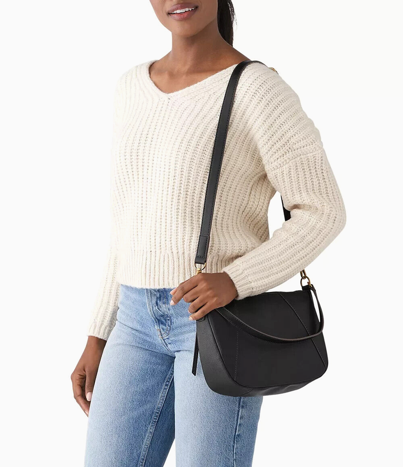 New Fossil Skylar Crossbody Bag Leather Black Item image 2