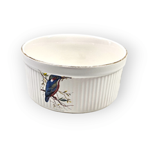 Pfaltzgraff Decorated Bird Ribbed Small Casserole Dish 6.5 Inch Vintage - £15.55 GBP