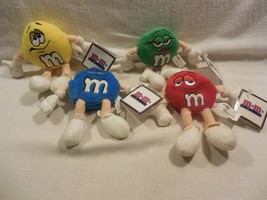 M&amp;M&#39;s World Las Vegas Red Blue Green Yellow Bean Bag Plush Toys Set of 4 - $9.95