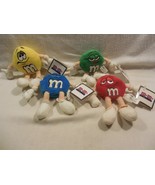 M&amp;M&#39;s World Las Vegas Red Blue Green Yellow Bean Bag Plush Toys Set of 4 - $9.95