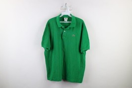 Lacoste Mens 7 US 2XL Croc Logo Pique Cotton Collared Polo Shirt Kelly Green - $39.55