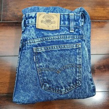Levis Silver Tab Jeans USA Cal Fair Acid Wash Blue Green 30x32 Actual 30x33 - £87.86 GBP