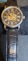 Stuhrling CAL ST-90050 Automatic Skeleton Men&#39;s Self Wind  Leather Strap... - $87.00