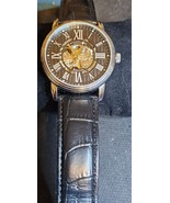 Stuhrling CAL ST-90050 Automatic Skeleton Men&#39;s Self Wind  Leather Strap... - $87.00
