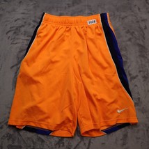 Nike Shorts Mens L Neon Orange Blue Athletic Elastic Waist Pull On Draws... - $19.68