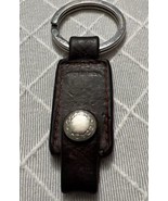 Coach Brown Leather  Ring Valet Key Chain Key Fob RARE Vintage - $40.33 CAD