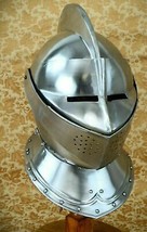 18Ga Lerp Medieval Close Helmet Battle Knight Armor Elmo - £123.43 GBP