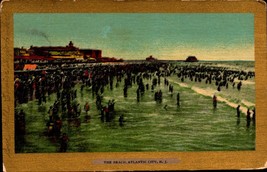 The Beach Atlantic City, Nj 1908 Ullman&#39;s Gold Border Series Udb Postcard BK58 - £9.34 GBP