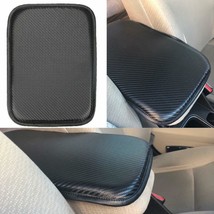 JDM Car Armrest Pad Cover Auto Center Console Box Carbon Leather Cushion Mat - £9.17 GBP