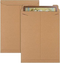 5-10 Kraft Rigid Paperboard Tab-Lock Photo Mailer Stay Flat Large Size - £15.08 GBP+