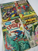 Spidey Spider Man Comic Book lot X4 Marvel  Killraven Thing Falcon 1970&#39;s - £26.08 GBP