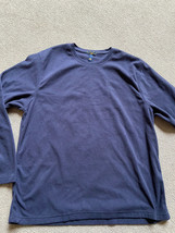 Mens Blue Fleece Long Sleeve Shirt Size XL by Club Room - $7.92