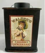 Vintage Walter&#39;s Sugar Sprinkles 3.25 in tall Canister Christmas Ornament - $13.85