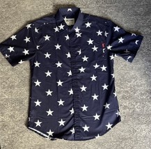 RSVLTS The Roosevelts Shirt Hubble Stars Button Up Short Sleeve Mens Tin... - $34.64