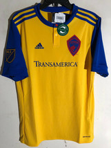 Adidas Youth MLS Jersey Colorado Rapids Team Yellow sz XS - £6.56 GBP