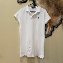 Polo Ralph Lauren Womens The Mesh Mini White T-Shirt Dress Polo Large Bl... - £35.81 GBP