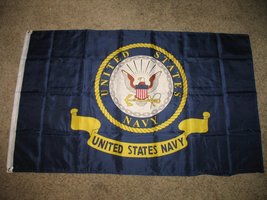 Us Navy Coat Of Arms Seal Crest 3X5 3Ft X 5Ft Banner House Banner (Licen... - £3.83 GBP