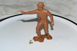 Vintage 1966 Marx Man From Uncle Brown Figure Secret Agent w/ Gun 007 Rare #62 - £23.73 GBP