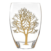 12 Mouth Blown Gold Tree Of Life Vase - $215.10