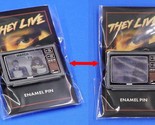 1988 THEY LIVE Lenticular Alien TV Lenticular Enamel Pin - $31.73