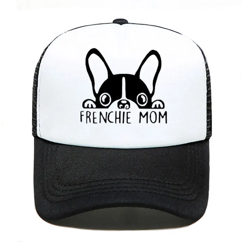 2020 Fashion French Bulldog Mom Print Baseball Cap Trucker Hat For Women Men - £11.61 GBP